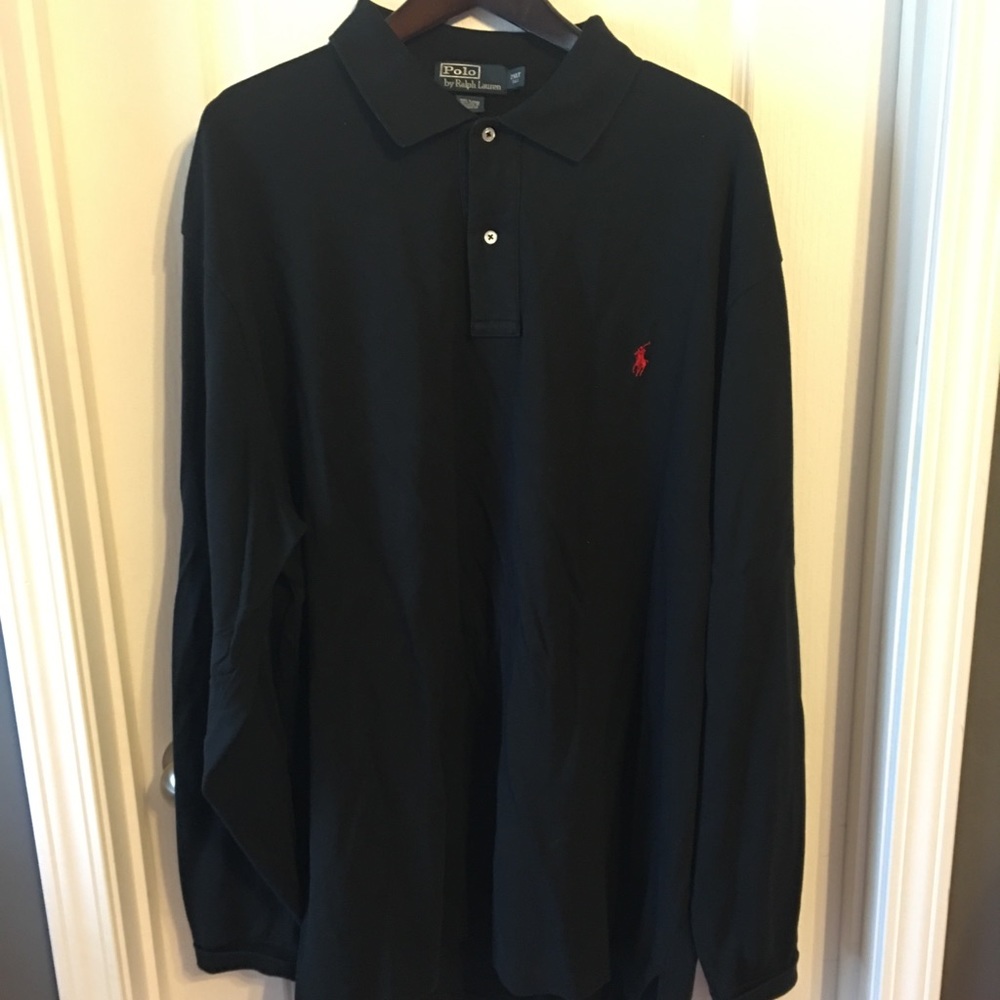 Long sleeve black polo Ralph Lauren men’s shirt